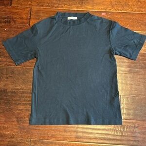 Banana Republic Standard charcoal grey T-shirt crew neck wide collar cotton sz S